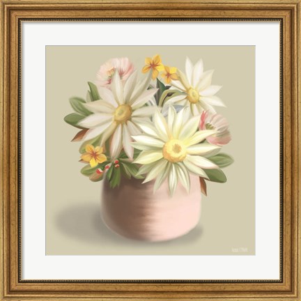 Framed Sunny Floral Bouquet Print