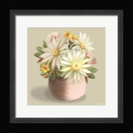 Framed Sunny Floral Bouquet Print