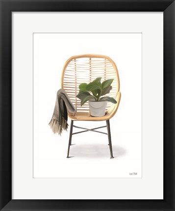 Framed Plant Lover Boho Chair Print