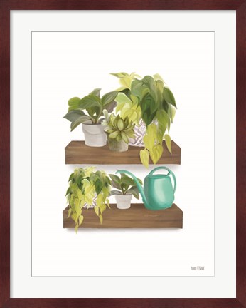 Framed Plant Lover Shelves Print