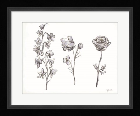 Framed Floral Trio Print