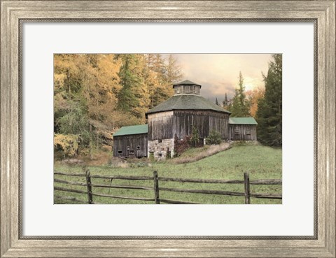 Framed Octagon Barn Print