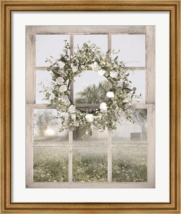 Framed Spring Farm View Print
