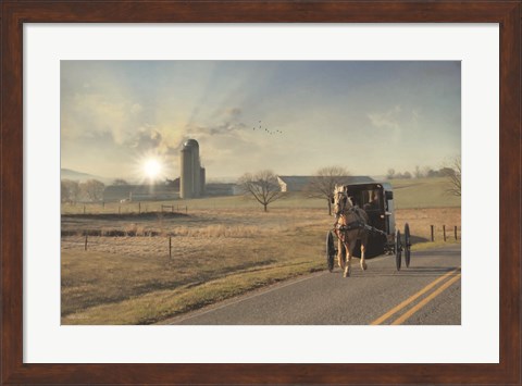 Framed Country Morning in Bethel Print