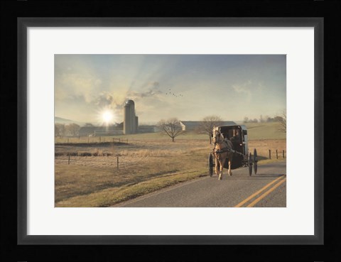 Framed Country Morning in Bethel Print