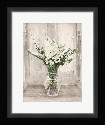 Framed Bridal Veil Flowers Print
