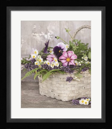 Framed Fresh Garden Basket Print