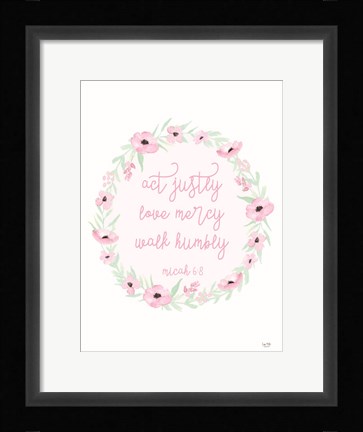 Framed Act Justly Print