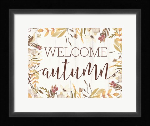 Framed Welcome Autumn Print