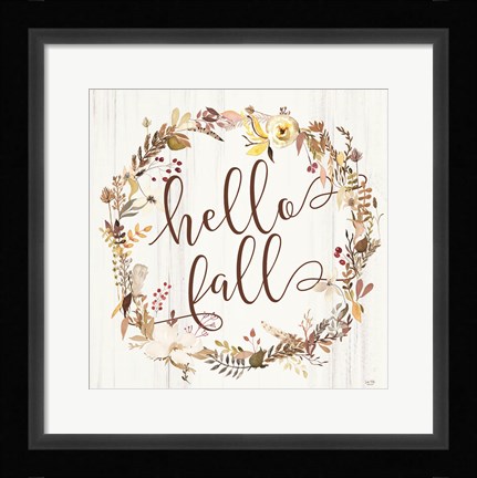 Framed Hello Fall Print