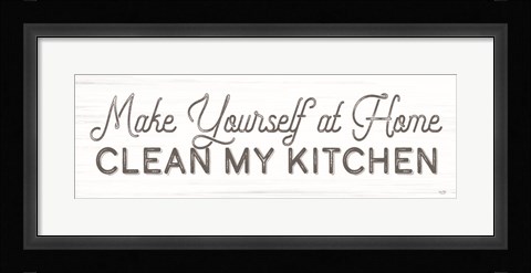 Framed Clean My Kitchen Print