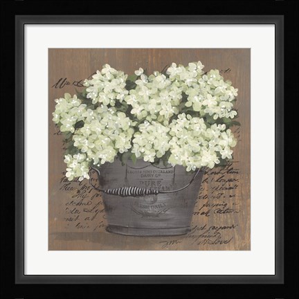 Framed Heavenly Hydrangeas II Print