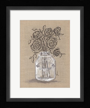 Framed Sketchy Floral 2 Print