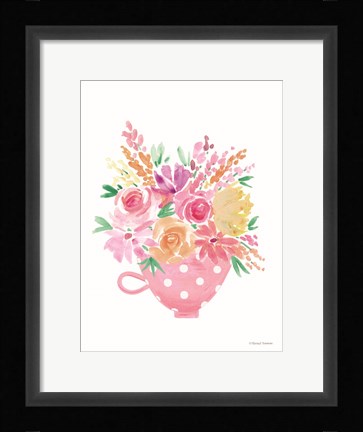 Framed Pretty in Pink Tea Cup Print
