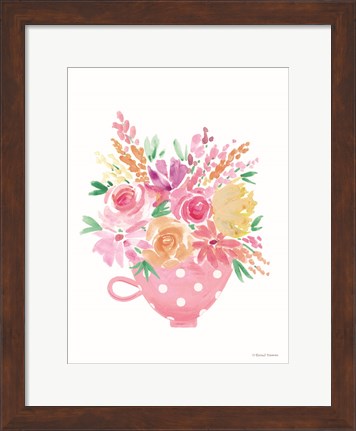 Framed Pretty in Pink Tea Cup Print