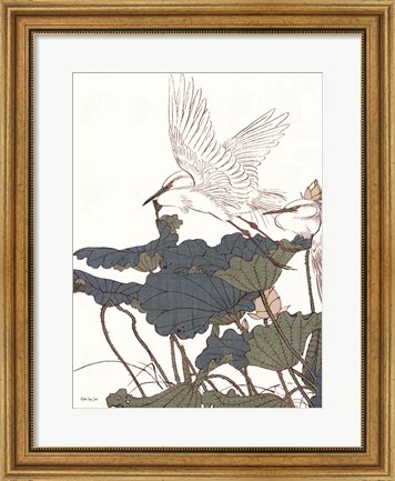 Framed Egret in Flight Print