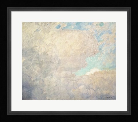 Framed White Clouds Blue Sky Print
