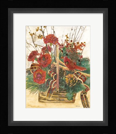 Framed Christmas Basket Print
