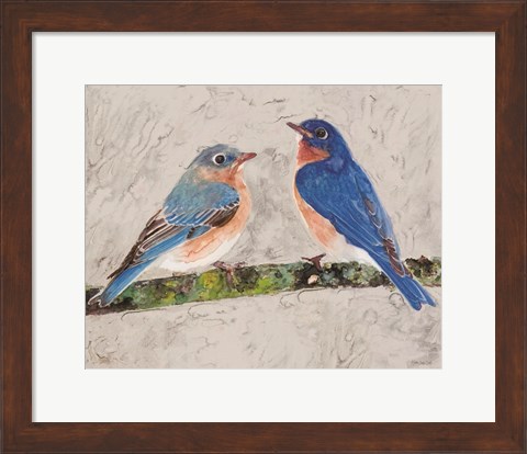 Framed Eastern Bluebirds 2 Print