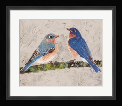 Framed Eastern Bluebirds 2 Print