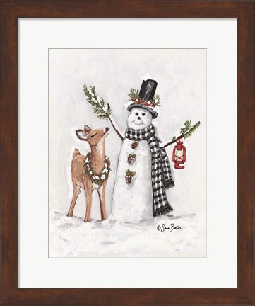Framed Frosty Friends I Print