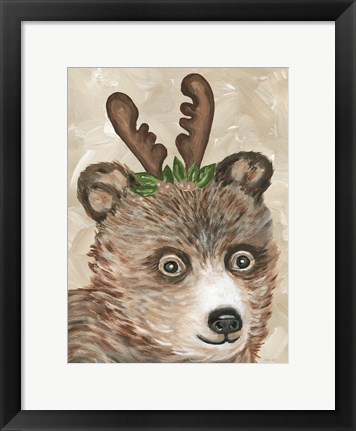 Framed Christmas Bear Print