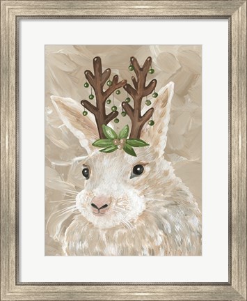 Framed Christmas Bunny Print