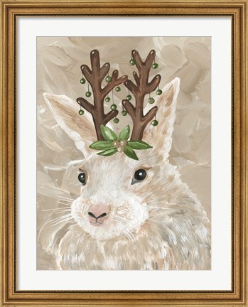 Framed Christmas Bunny Print