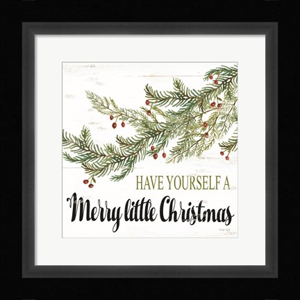Framed Merry Little Christmas Print