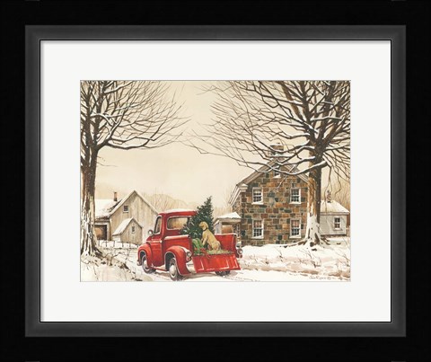 Framed Tucker's First Christmas Print