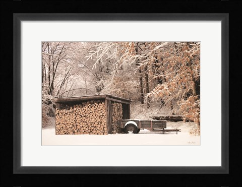 Framed Firewood Shed Print