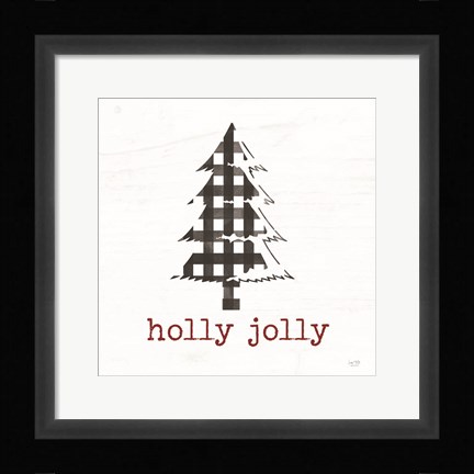 Framed Holly Jolly Tree Print