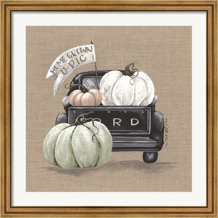 Framed Pumpkin Truck Print