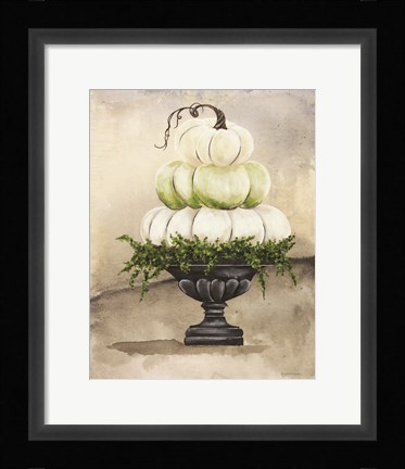 Framed Triple Pumpkin Urn Print