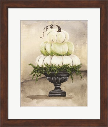 Framed Triple Pumpkin Urn Print