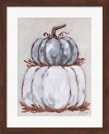 Framed Pumpkin Stack III Print