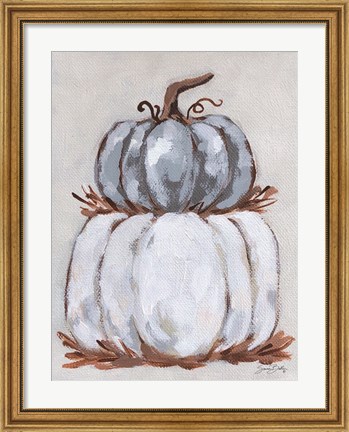Framed Pumpkin Stack III Print