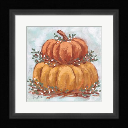 Framed Pumpkin Stack IV Print