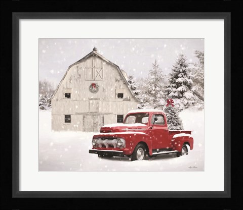 Framed Red Christmas Print