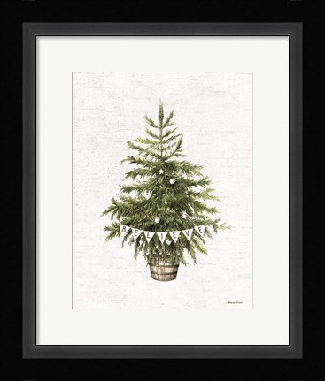 Framed Believe Christmas Tree Print