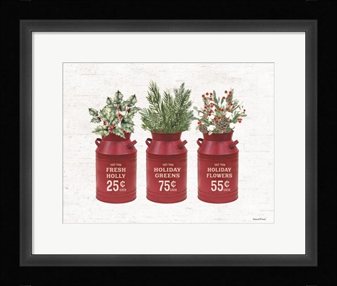 Framed Holiday Greenery Print