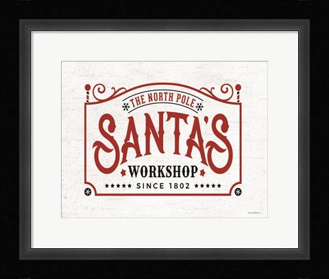 Framed Santa's Workshop Print