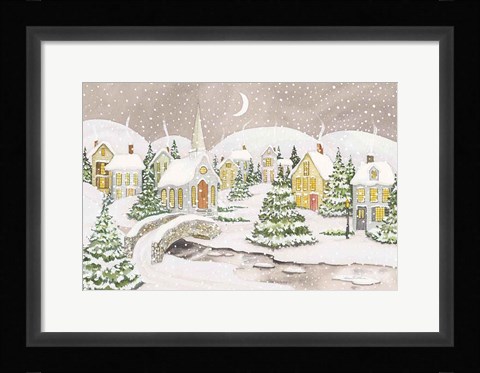 Framed All is Calm All is Bright Light Print