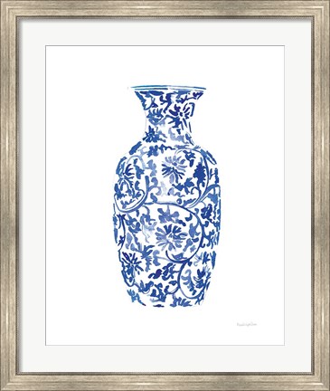 Framed Chinoiserie Vase II Print