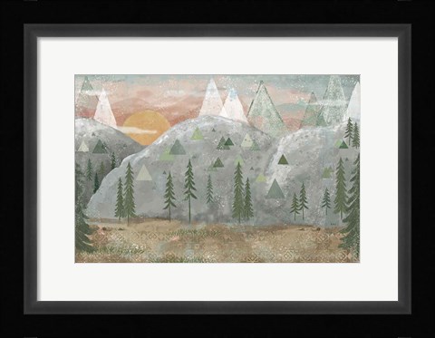 Framed Woodland Forest I Neutral Print