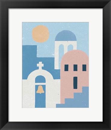 Framed Santorini Summer II Print