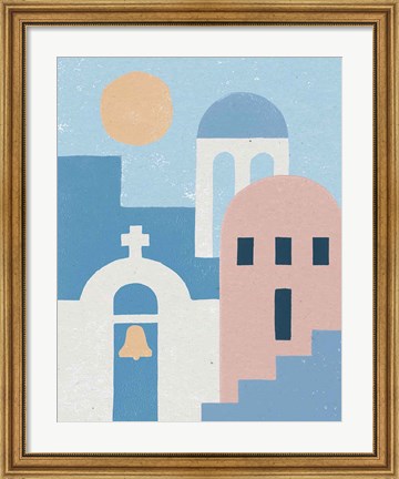 Framed Santorini Summer II Print