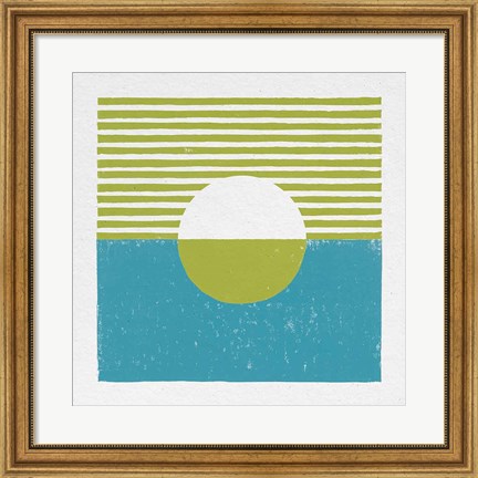 Framed Reflection III Green Print