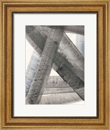 Framed Under the Bridge II Blue Gray Print
