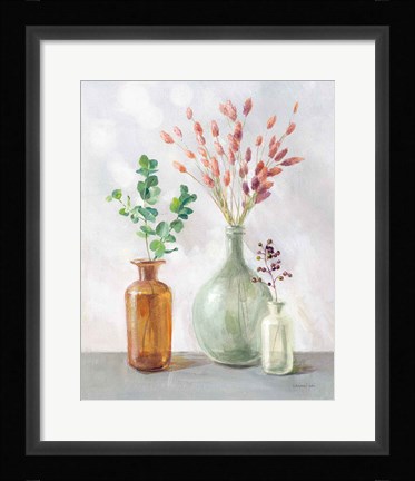 Framed Natural Riches II Clear Vase Print